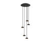 HÄNGELEUCHTE Santa Air 5-flammig Weiß - Schwarz, Metall (11/11/3.2cm) - s.luce