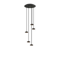 HÄNGELEUCHTE Santa Air 5-flammig Weiß - Schwarz, Metall (11/11/3.2cm) - s.luce