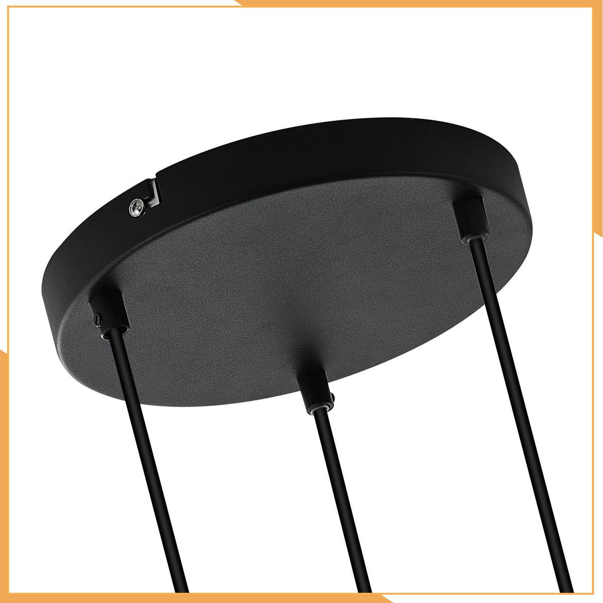 PENDELLEUCHTE Gabriella 26/26/195 cm - Schwarz, Metall (26/26/195cm) - ZMH