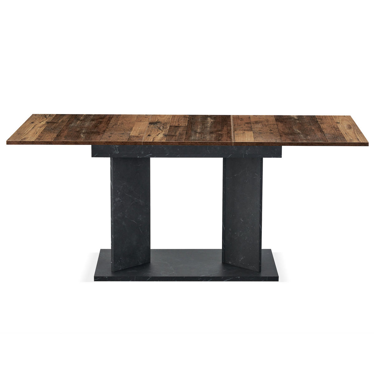 ESSTISCH VIVIAN 120-160/80/76 cm - Anthrazit/Sonoma Eiche, Holzwerkstoff (80/120/76cm) - B&D Home