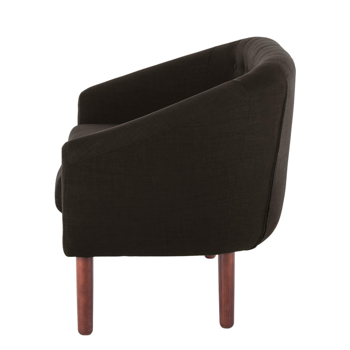 2-SITZER SOFA - Webstoff - Braun, Textil (148/76/67cm) - home24