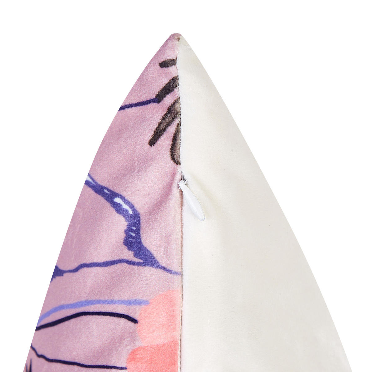 DEKOKISSEN 2er-Set Pastellrosa 45/45 cm Anemones - Pink, Textil (45/45cm) - Beliani