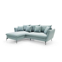 ECKSOFA VITON Blau 258x167x91 cm - Blau, Textil (258/167cm) - FURNLUX