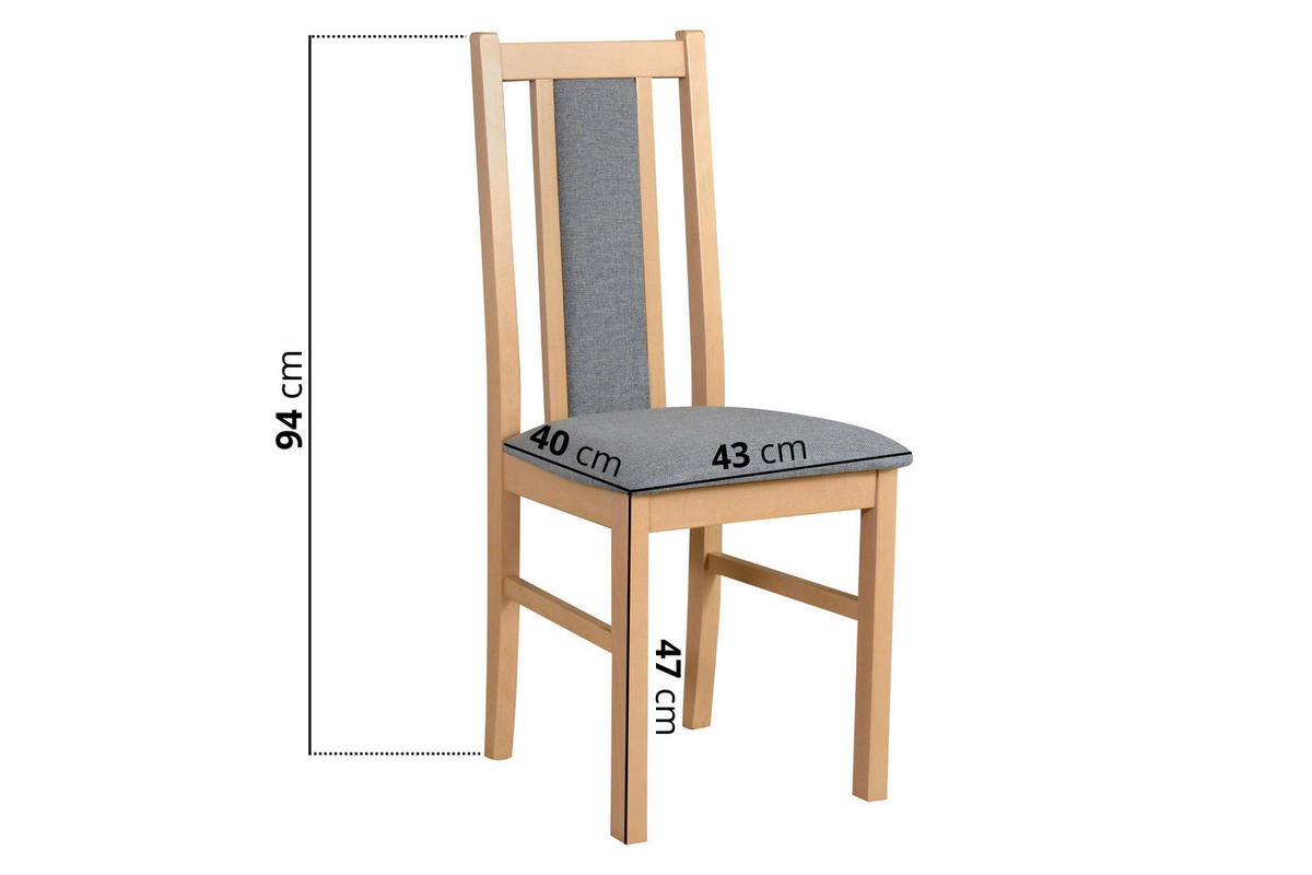 ESSZIMMERSTUHL - Set 4x BOS 14 hell nussbaum, soro 23 - Nussbaumfarben/Cappuccino, Holz (43/83/40cm) - Leaf Design