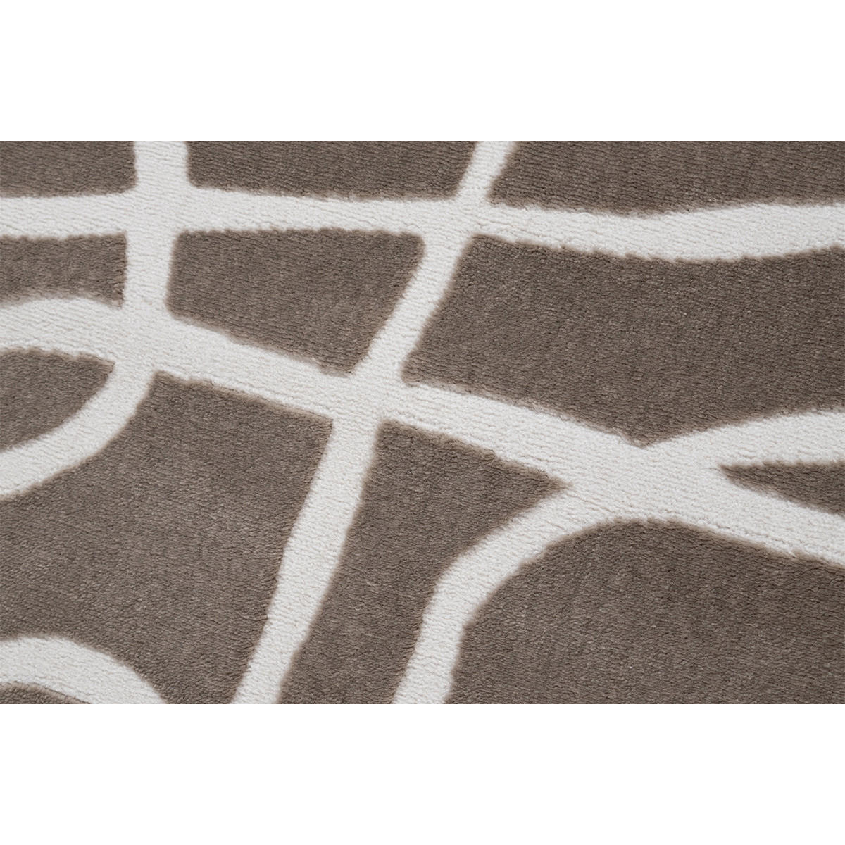 TEPPICH Rechteckig Taupe Line-Art 160x230 APOLLINE - Taupe, Textil (160/230cm) - Miliboo
