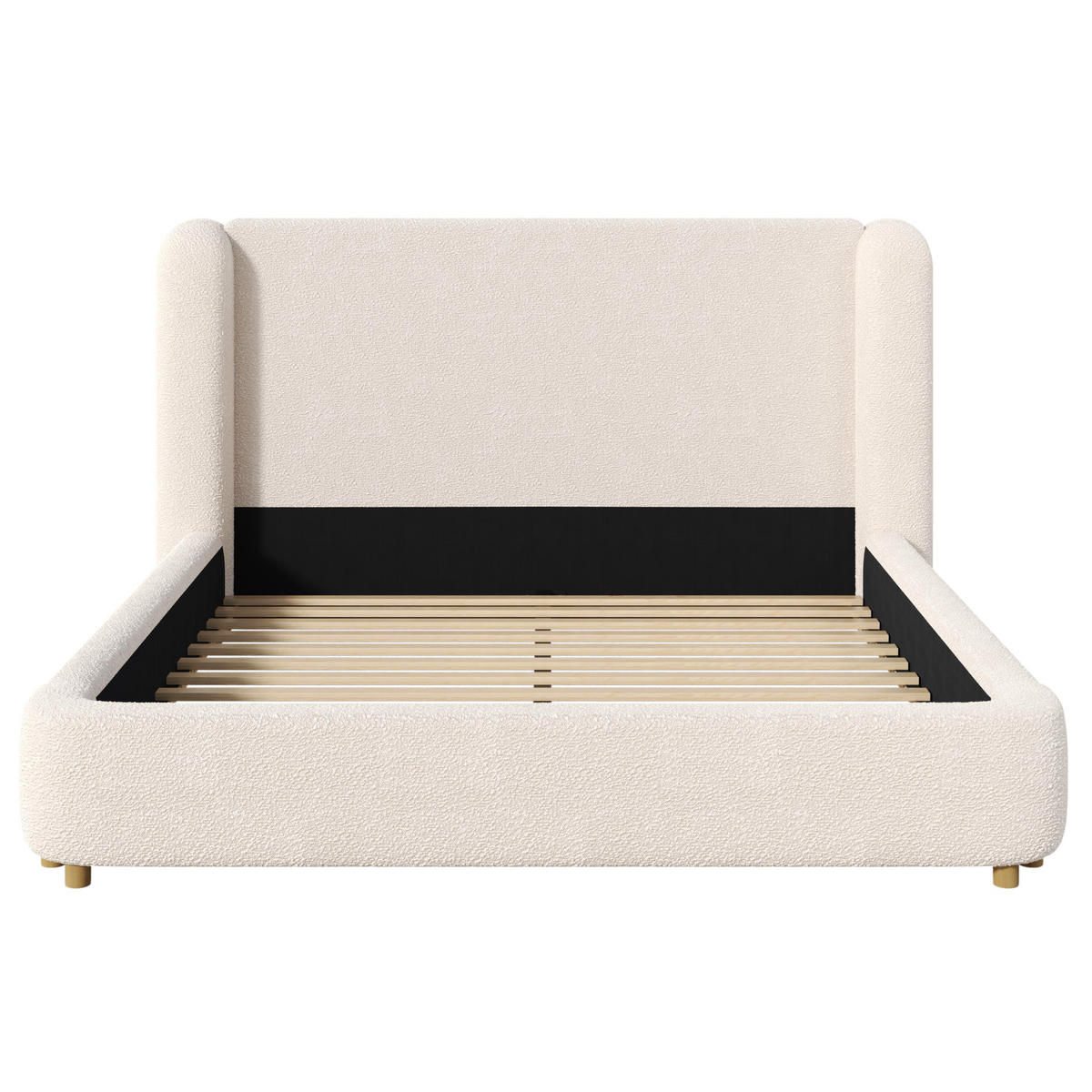 POLSTERBETT 180/200 cm mit Lattenrost, DE-41802, in Beige - Beige, Metall (180/200cm) - ComfortXL