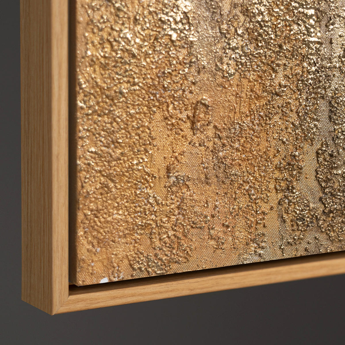 GEMÄLDE Honigdunst Schattenfugenrahmen Eichefarben 60x40 cm - Eichefarben, Holz (60/40cm) - YS-art gallery