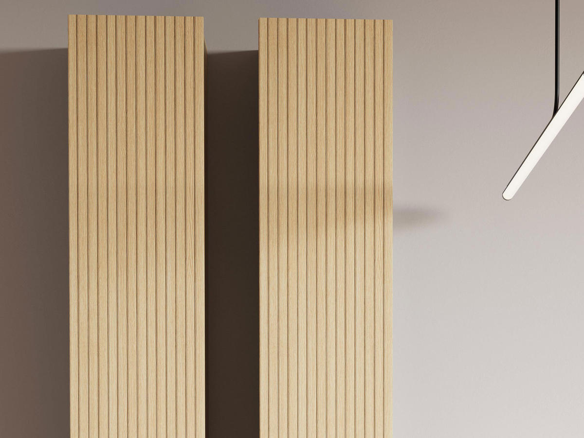 HÄNGESCHRANK-SET Sigma 1D SG11 (2 Stück) - Eichefarben, Holzwerkstoff (34/138/30cm) - MIRJAN24