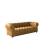SOFA CHESTERFIELD Elegant Klassisch Schick Stoff Whisper Velours Kupfer - Kupferfarben, Holz/Textil (202/77/90cm) - Kaiser Möbel