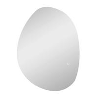 70 x 50 cm Asymmetrischer Badspiegel mit LED-Licht, Anti-Beschlag-Funktion - Silberfarben, Glas (5/50/70cm) - HOMCOM