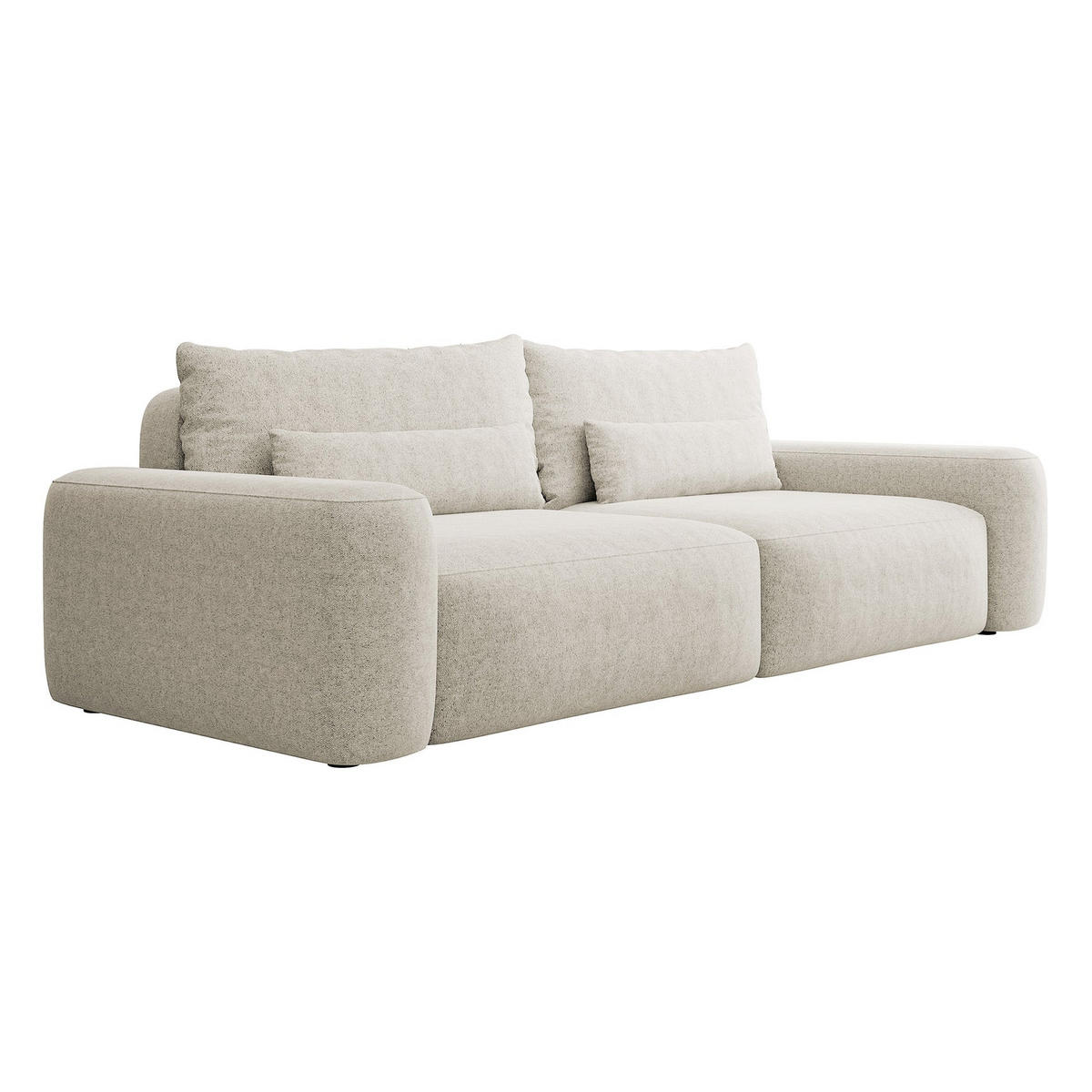 POHOVKA Carnos Krémová 3-místná - černá/krémová, textil/plast (257/82/105cm) - Selsey