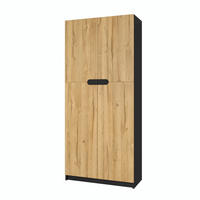 BÜROSCHRANK Logan Fronten in Eiche Natur - Eichefarben, Holzwerkstoff (82/184/37cm) - Vladon