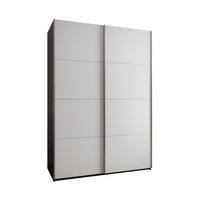 SCHWEBETÜRENSCHRANK 245,5/170/64 2-türig - Silberfarben/Schwarz, Holz/Metall (170/245/64cm) - Abiks Möbel