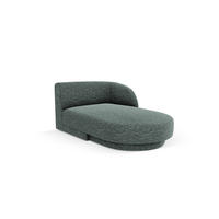 CHAISELONGUE rechts Miley aus Chenille-Stoff petrol - Petrol, Textil (90/70/156cm) - Micadoni