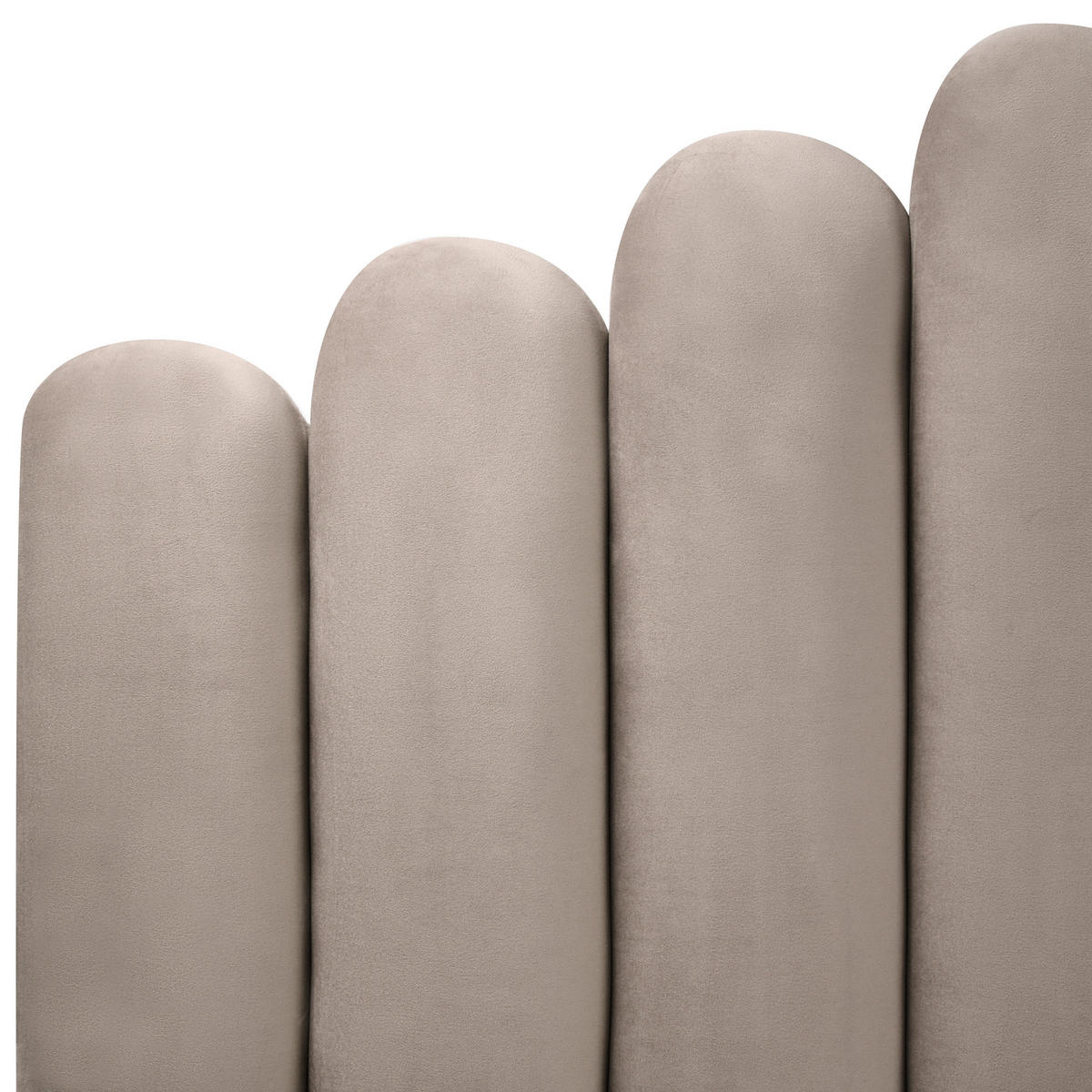 PAT CU APĂ catifea 180/200 cm taupe Vincennes - taupe, material textil (180/200cm) - Beliani