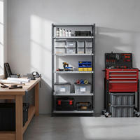 SCHRAUBREGAL PANDA TALL | HxBxT 200x90x40cm | 6 Fachböden | Fachlast 100kg | Anthrazit-Weiß - Anthrazit, Metall (90/200/40cm) - PROREGAL