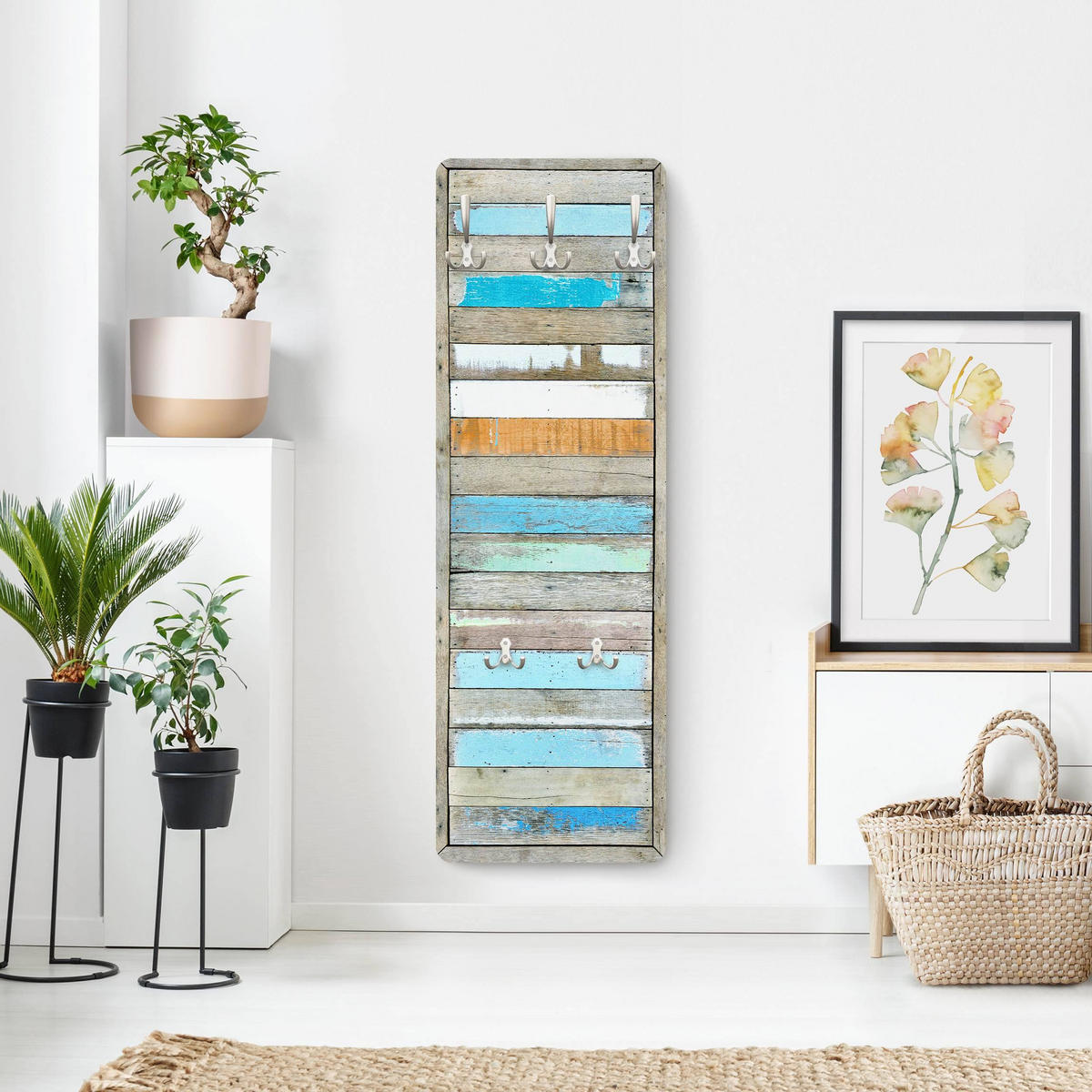 WANDGARDEROBE - Shelves of the Sea 34/105 cm - Blau, Holzwerkstoff (34/105/1.6cm) - Bilderwelten