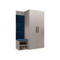 GARDEROBEN-SET Medi IV - Blau/Kaschmir, Holzwerkstoff/Kunststoff (80/191/50cm) - MIRJAN24