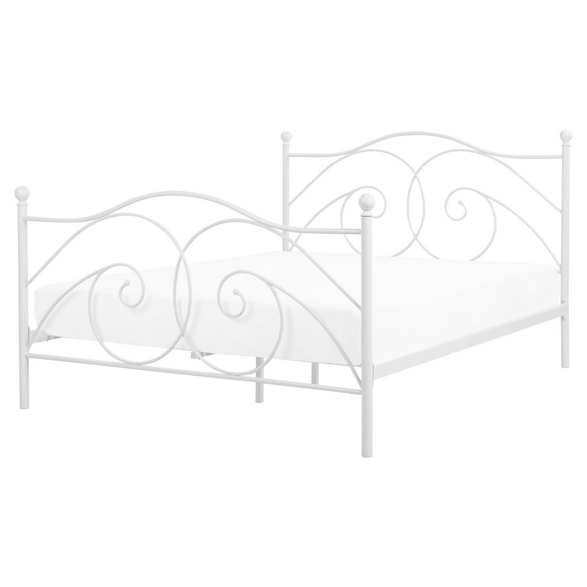 METALLBETT 160/200cm Weiß Dinard - Weiß, Metall (160/200cm) - Beliani