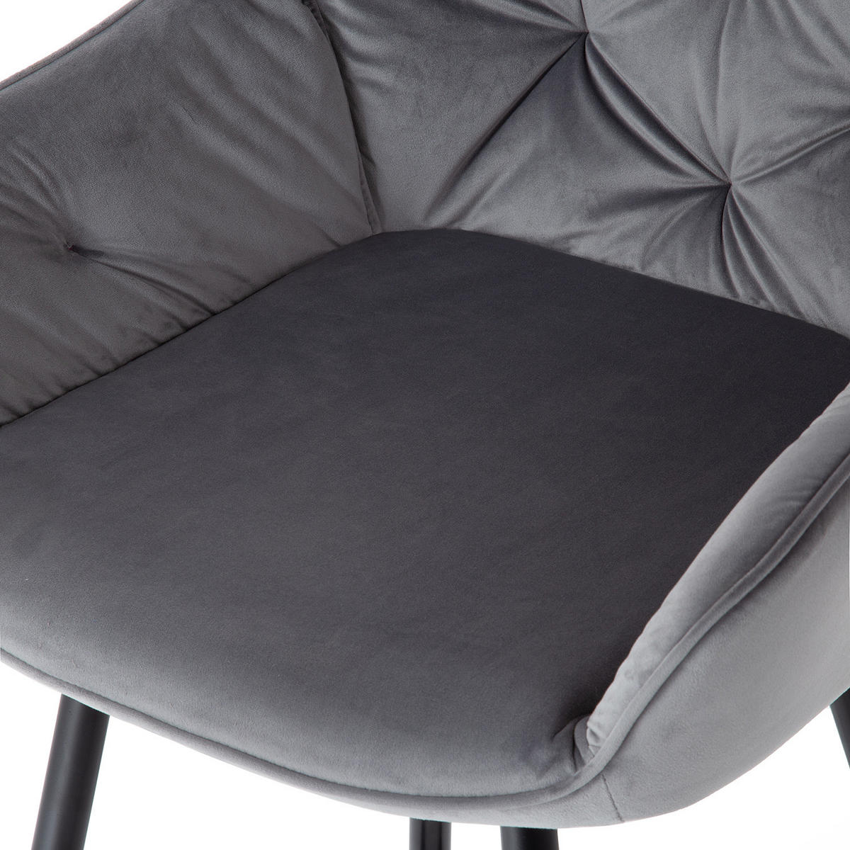 BARSTUHL - Grau, Textil/Metall (52/107/55cm) - home24