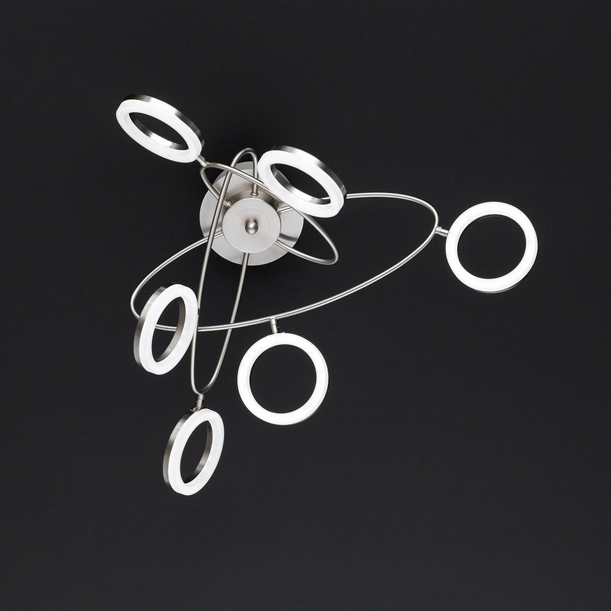 LED DECKENLEUCHTE Silber matt - Silberfarben, Glas (60/60/30cm) - Wofi