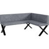 ECKBANK ERIC_X - Grau, Textil (128/168cm) - Meblini