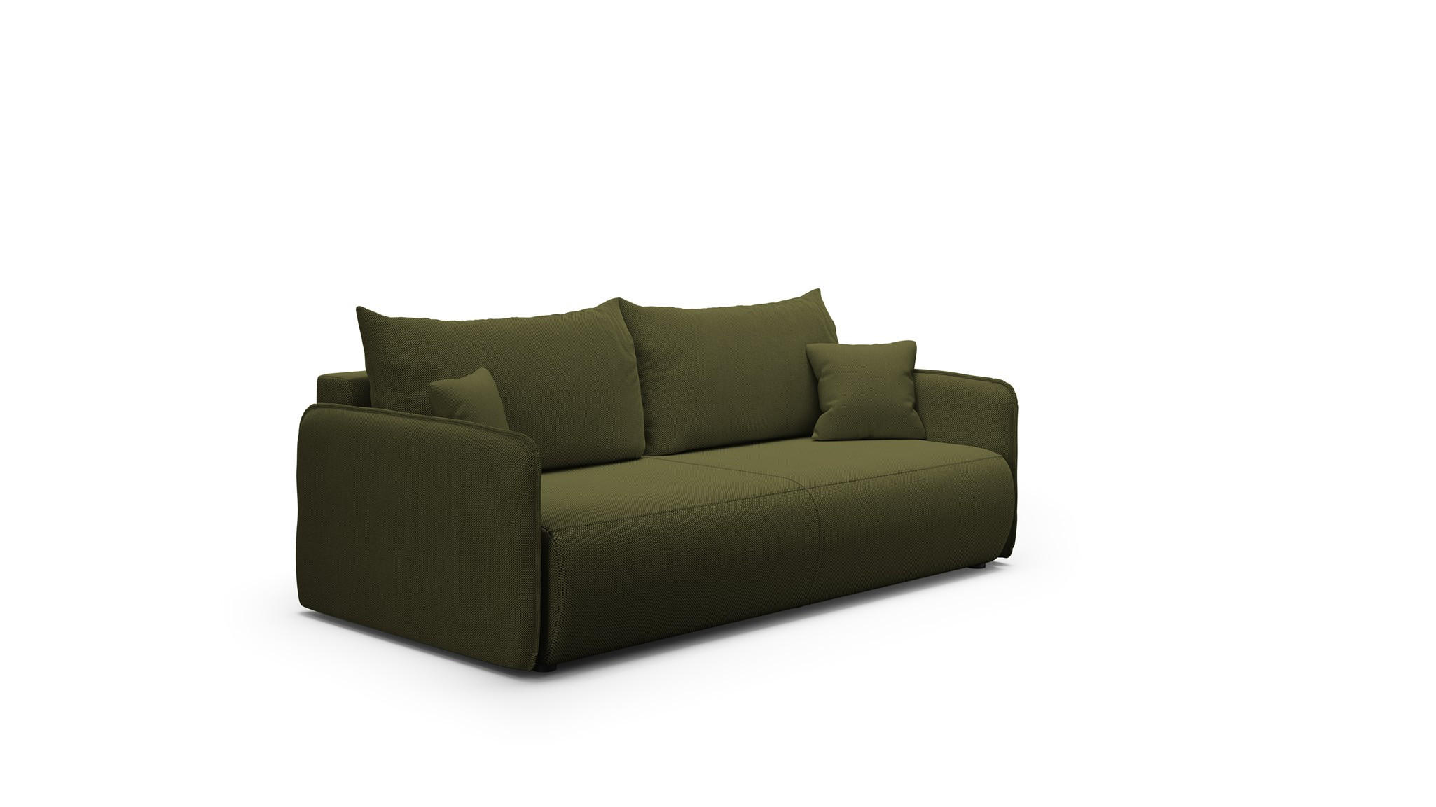 SCHLAFSOFA Calgary - Grün, Holzwerkstoff/Textil (216/86/105cm) - Fun Möbel