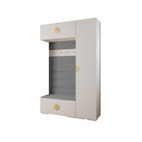GARDEROBEN-SET 236,7/150/47 - Goldfarben/Weiß, Holz/Kunststoff (150/236.7/47cm) - Abiks Möbel