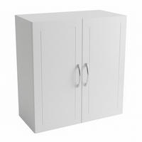 HÄNGESCHRANK Weiß Bad 60x60x30 cm - Silberfarben/Weiß, Holzwerkstoff/Metall (60/60/30cm) - Relaxdays