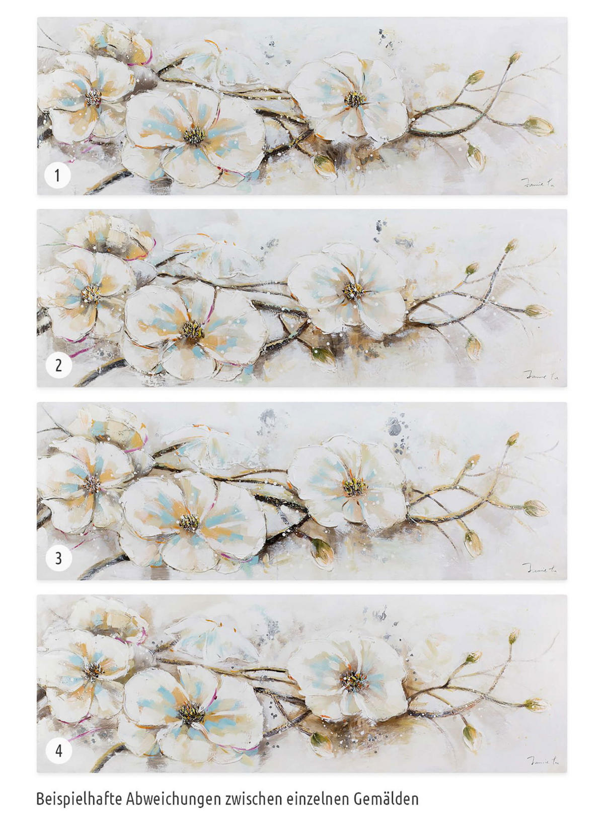 ÖLGEMÄLDE 150/50 cm - Weiß, Holz/Textil (2.1/50cm) - KUNSTLOFT