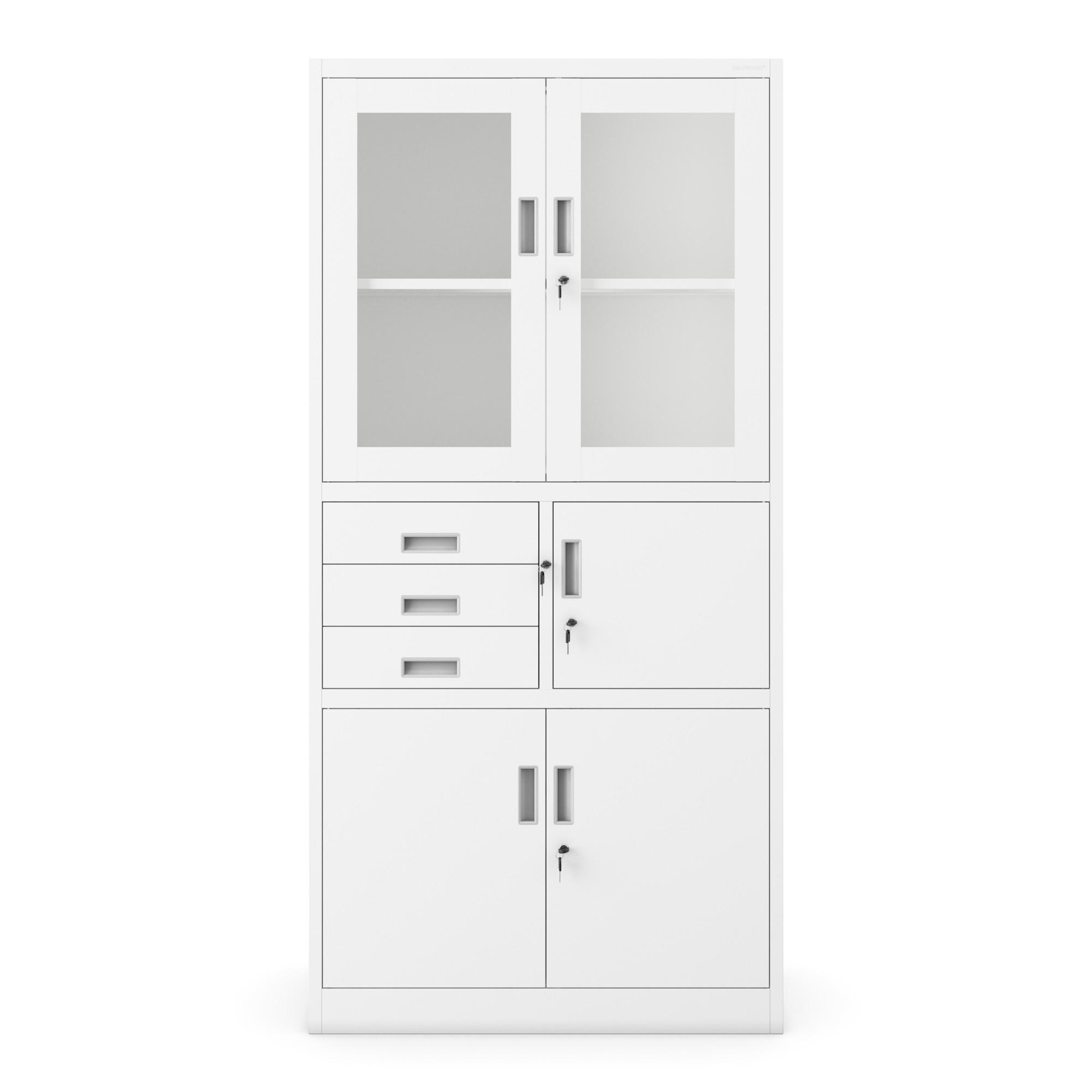 AKTENSCHRANK FILIP - Weiß, Metall (90/185/40cm) - Jan Nowak