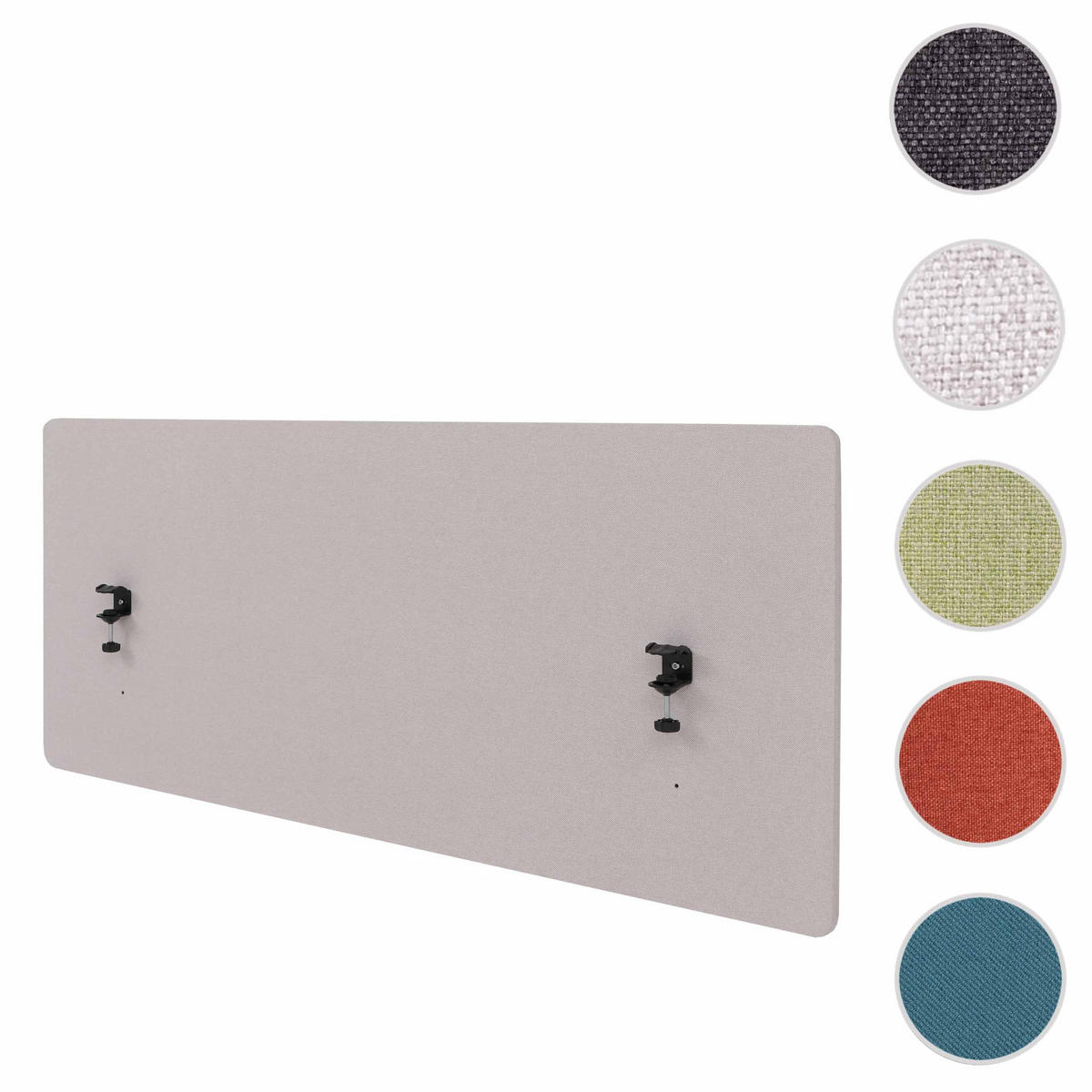 AKUSTICKÁ STOLNÍ PŘÍČKA, béžová - béžová, textil (140/60/2cm) - MCW