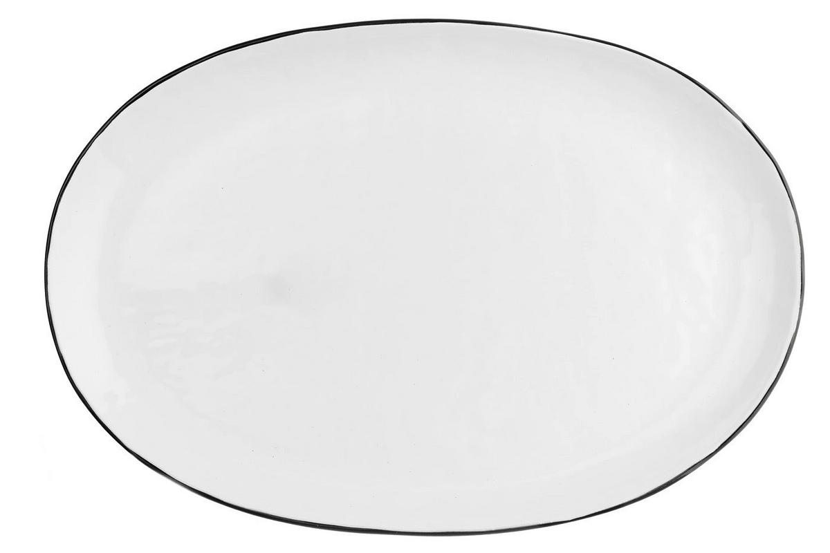 SERVIERPLATTEN Pure - 3er-Set - Schneeweiß - Weiß, Keramik (1/1/1cm) - Björn