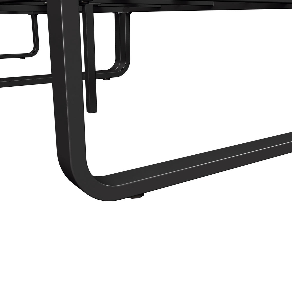 GARTENMÖBEL 123.5x58x66cm grau aus Eisen und mit Tischen - Grau, Metall - Modfu