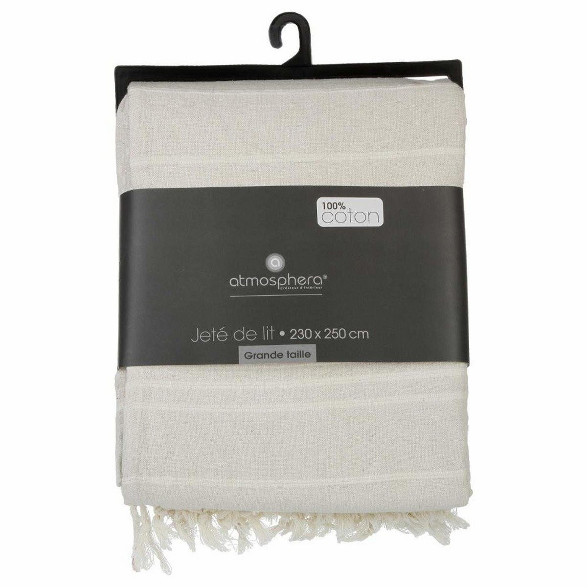 TAGESDECKE 230/250 cm - Beige, Naturmaterialien (230/250cm) - Atmosphera Createur d´interieur