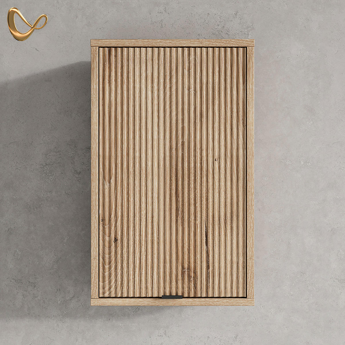 BADSCHRANK ATERNO Viking Oak 40 x 65 cm mit 2 Regalböden - Eiche Wotan, Holzwerkstoff (40/65/22.1cm) - Livinity®
