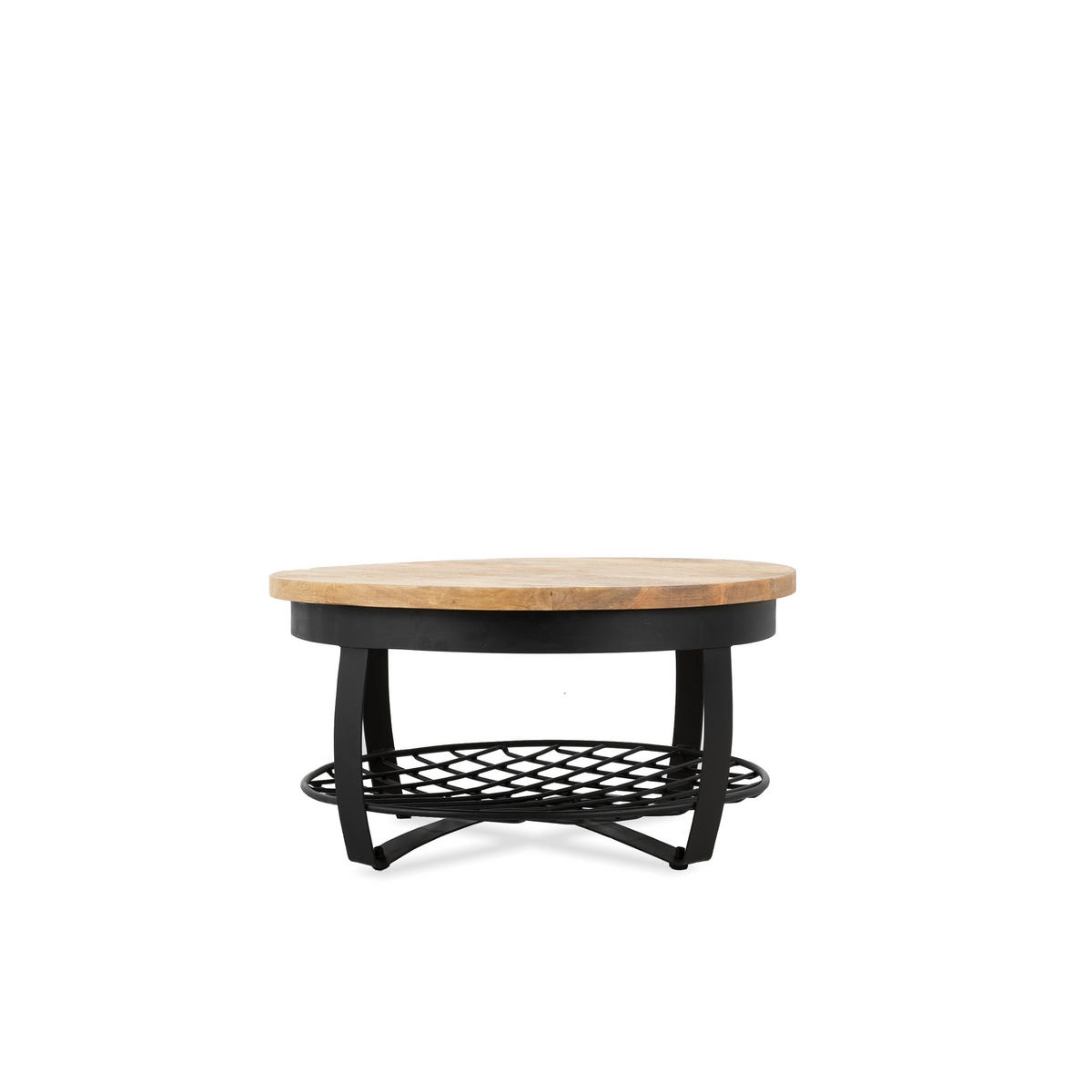 COUCHTISCH Rond Mangoholz Durchmesser 65 cm Natur - Naturfarben, Holz (65/65/34cm)