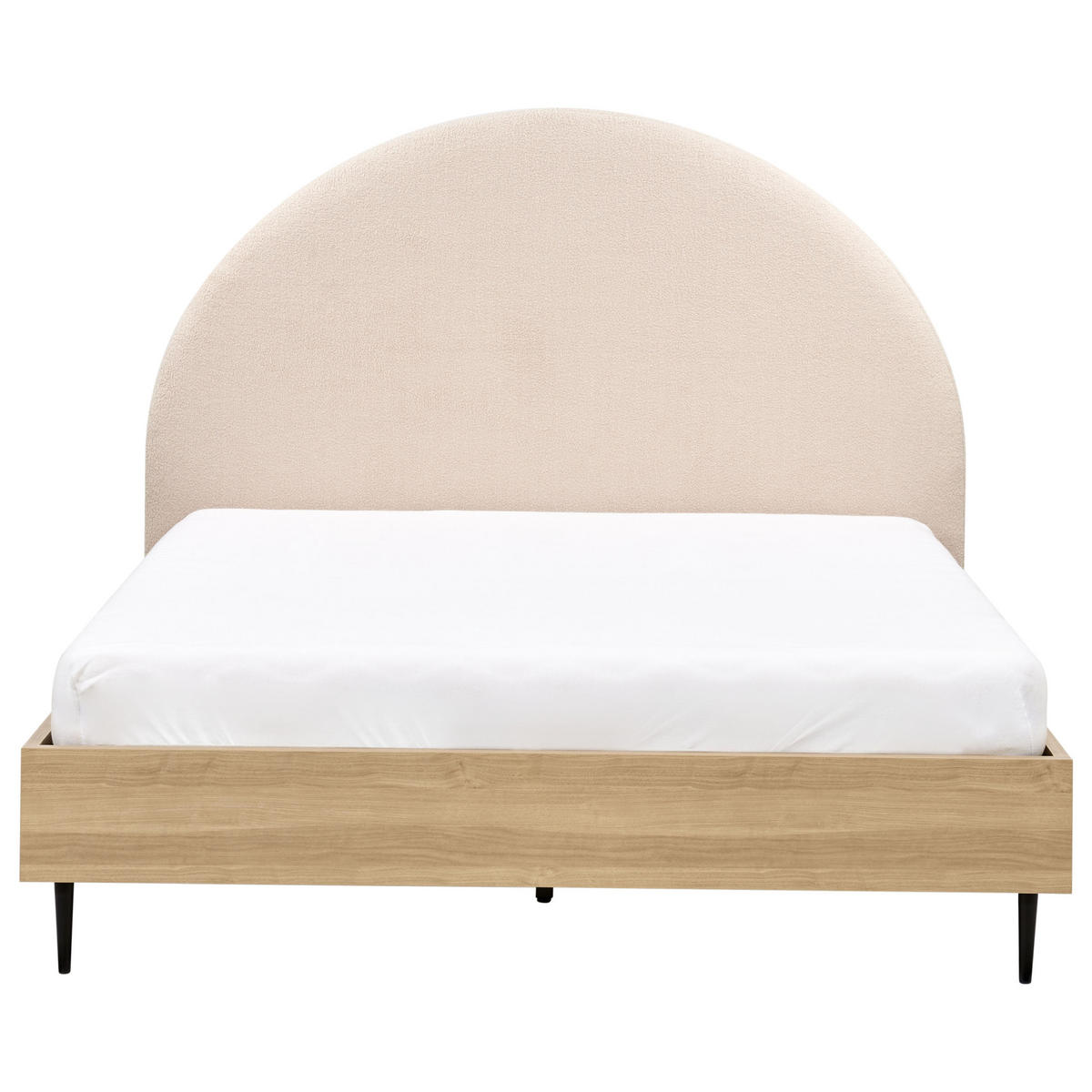 BETT mit Lattenrost 140x200 cm Beige Millay - Beige, Textil (140/200cm) - Beliani