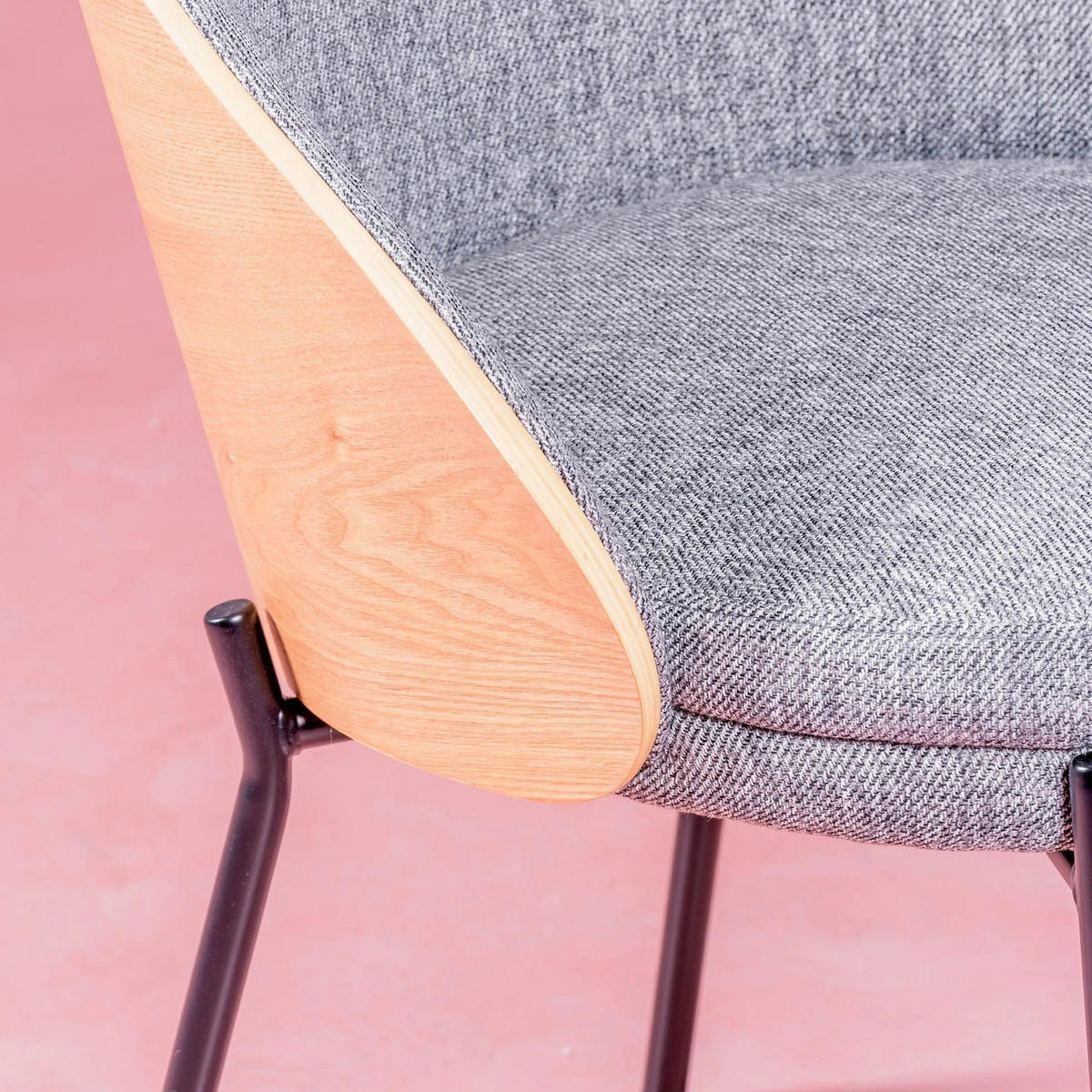 STUHL Holz Grau - Grau, Holz (54/76/46cm) - Nest Dream