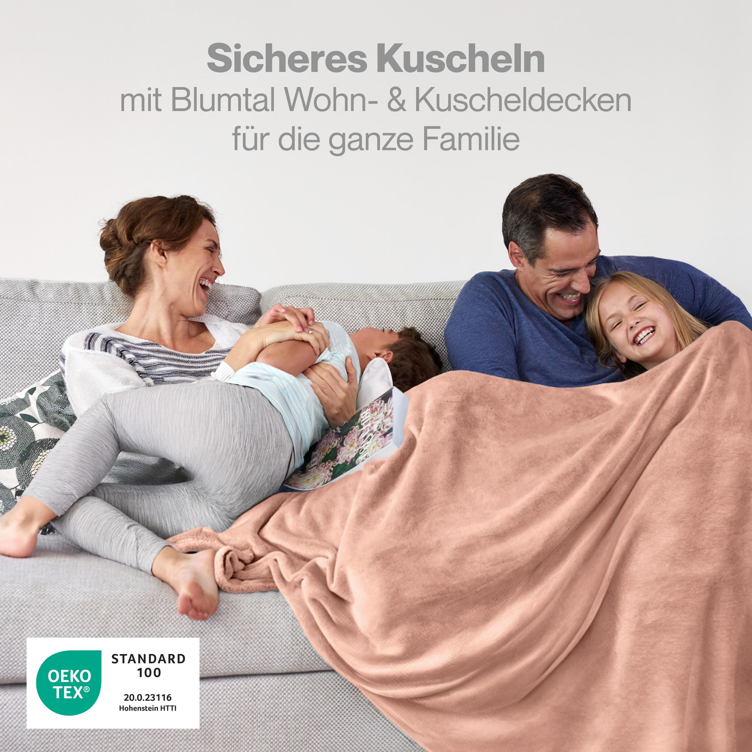 KUSCHELDECKE Anton 130/150 cm, Hellrosa - Hellrosa, Textil (130/150cm) - Blumtal