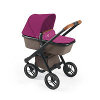 KOMBI-KINDERWAGEN Puro Urban 2 in1 inkl. Regenschutz und Wickeltasche - Blau/Beere, Holz/Kunststoff (61/94/123cm) - Cam il Mondo del Bambino S.p.A.