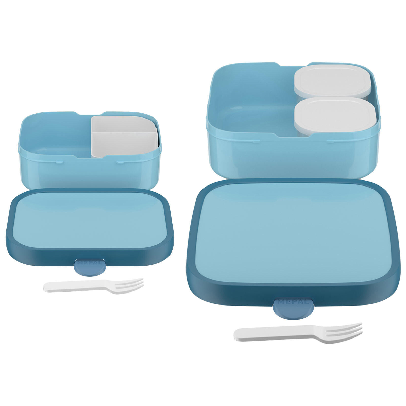 BROTDOSEN-SET Campus (2025) Cool Blue 2er Set - Blau, Kunststoff (1/1/1cm) - Mepal