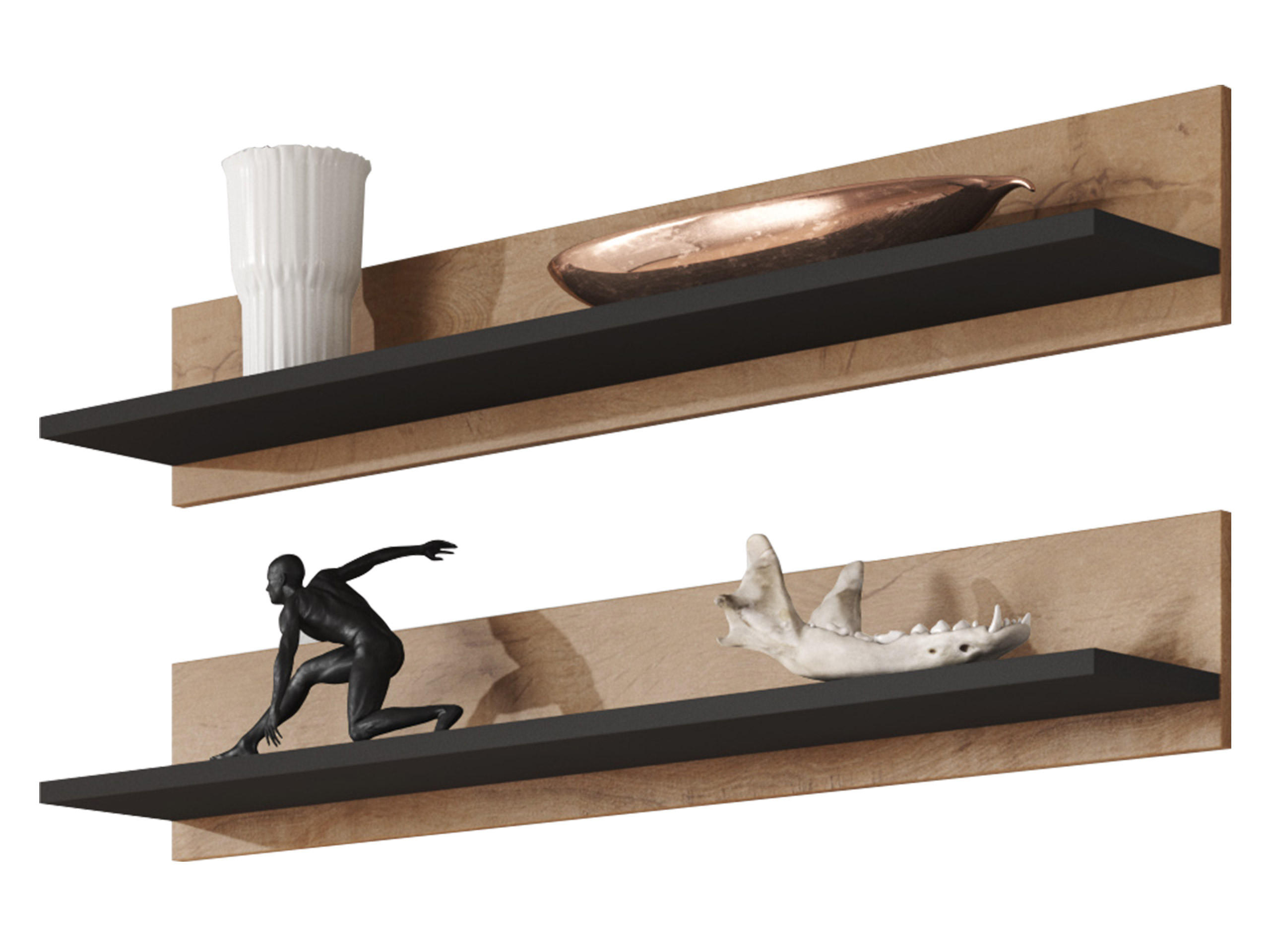 WANDBOARDSET Soho S05 - Eichefarben, Holzwerkstoff (125/20/20cm) - MIRJAN24