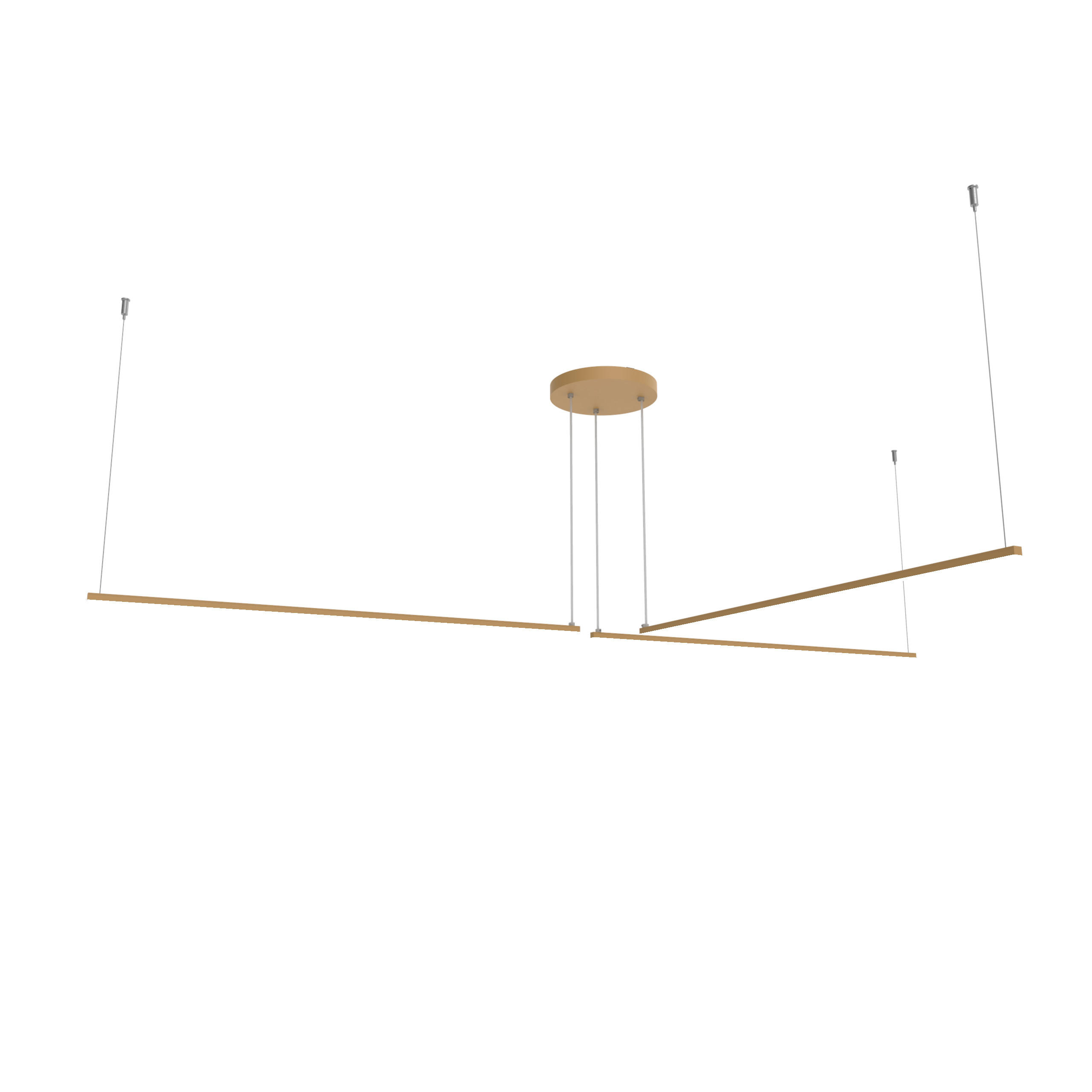 Lumicom Led-Hängeleuchte Gold 100x2x2 cm