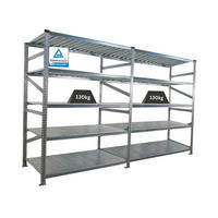 FACHBODENREGAL Proximo Stecksystem 200x300x80cm 5 Ebenen Fachlast 130 kg Beidseitig nutzbar Verzinkt - Silberfarben, Metall (300/200/80cm) - PROREGAL