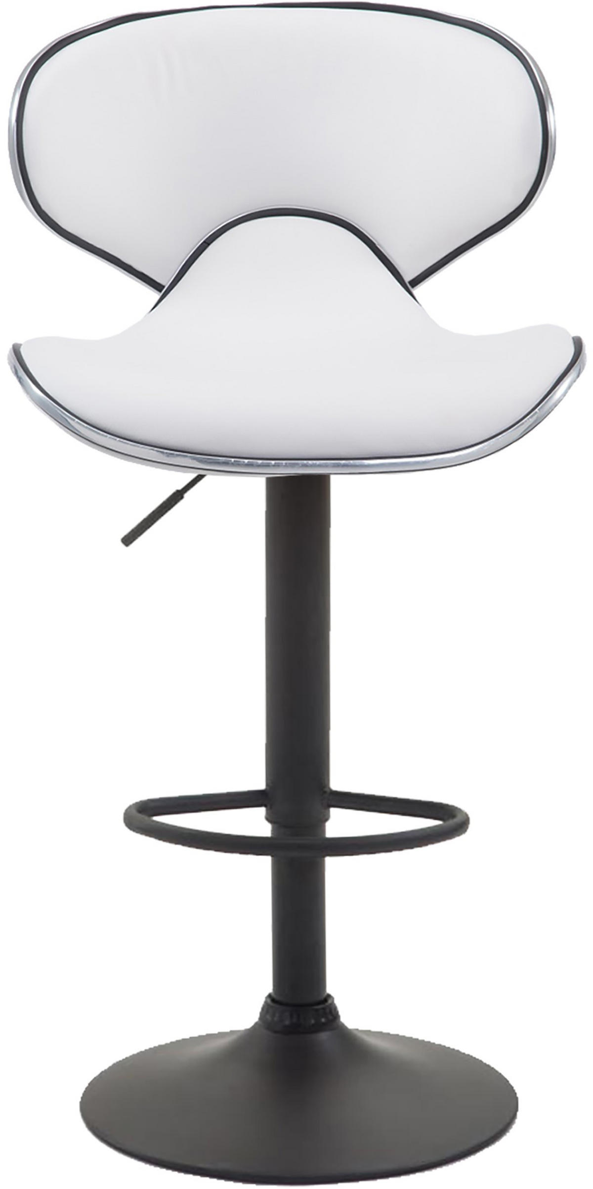 BARHOCKER Las Vegas V2 Kunstleder 88-108 cm weiß - Weiß, Leder (46/88/49cm) - furnicato