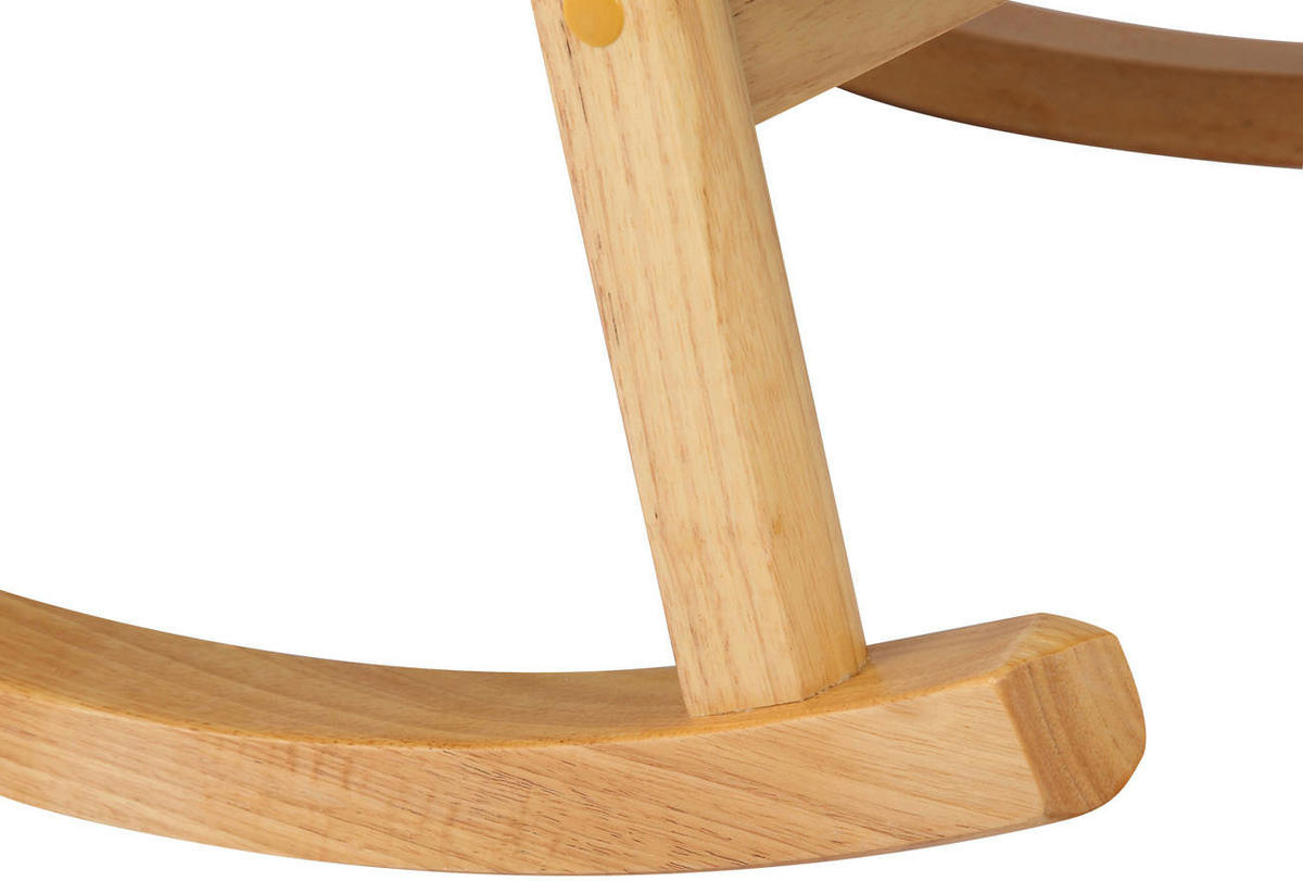 SCHAUKELSTUHL Morello Stoff, Gestell Kautschukhokz natur Creme - Creme/Naturfarben, Holz/Textil (67/82/92cm) - TPFLiving