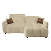 ECKSOFA mit elektrische Sitztiefenverstellung, Kopflehnen verstellbar, USB-C und -A Ladefunktion B260/T191/H106 cm, Flachgewebe Beige / 15405 - Beige/Multicolor, Kunststoff/Textil (260/191cm) - luma-home