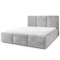 POLSTERBETT MORENA LM 160x200 cm mit Bettkästen - Hellgrau - Hellgrau, Holz (160/200cm) - MASSENO