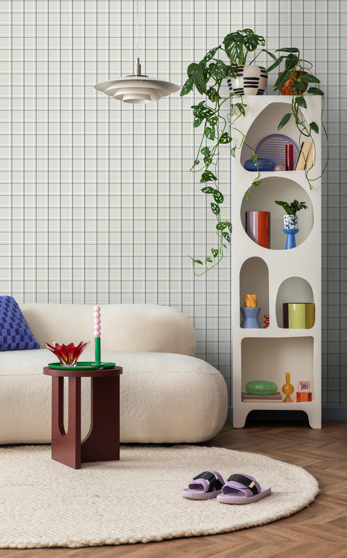 TAPETE Karomuster 53 cm x 10 m - Beige, Papier (53/1000cm) - Sanders & Sanders